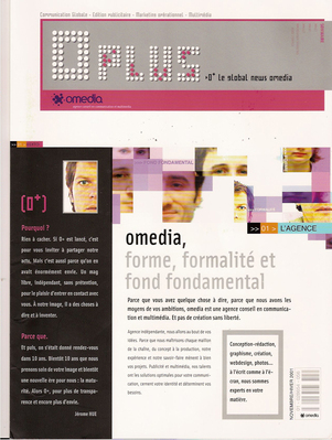 Conception-rdaction d'O+, newsletter d'Omedia, agence conseil en communication -- Cliquez pour voir l'image en entier